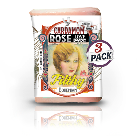 Cardamom Rose Love Cake 3 pack by Filthy Farmgirl