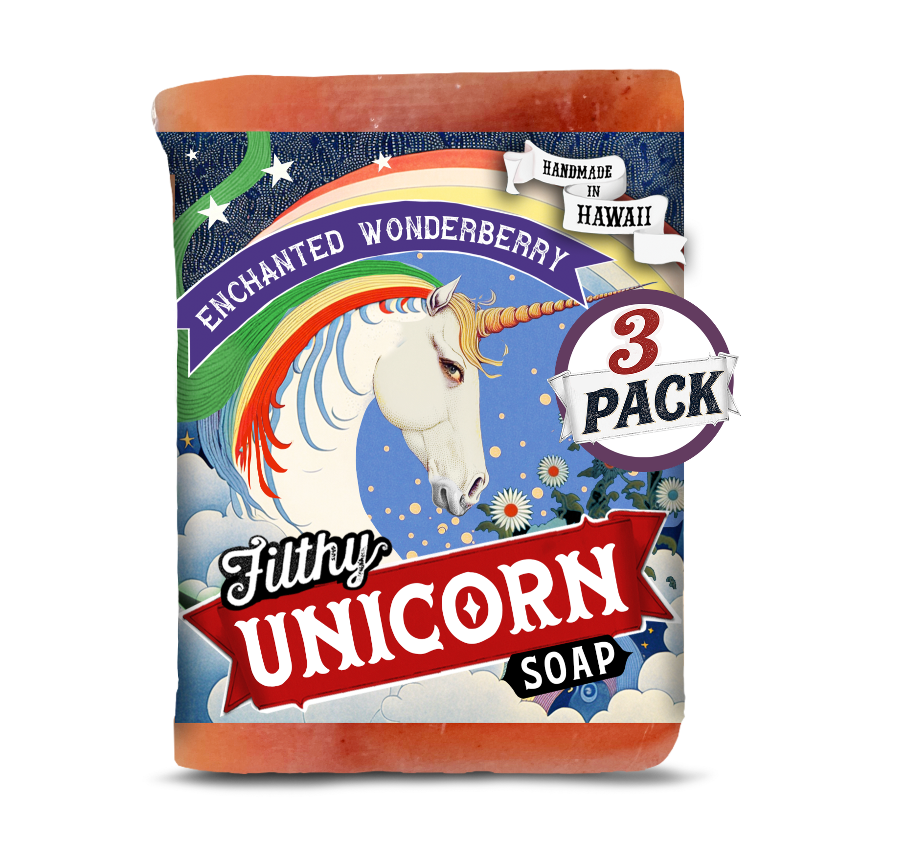 Filthy Unicorn Soap - Enchanted Wonderberry 3 pack by Filthy Farmgirl