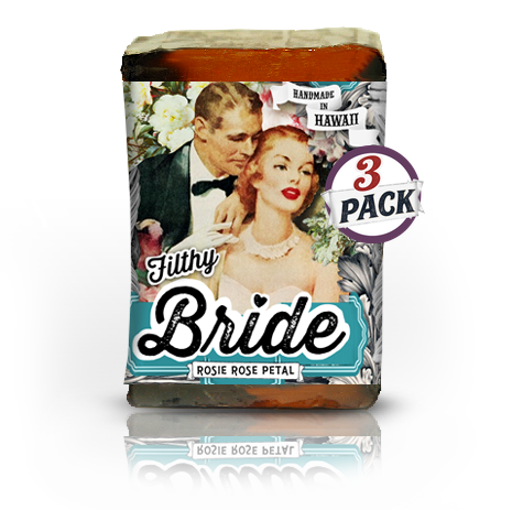 Filthy Bride Soap - Rosie Rose Petal 3 pack by Filthy Farmgirl