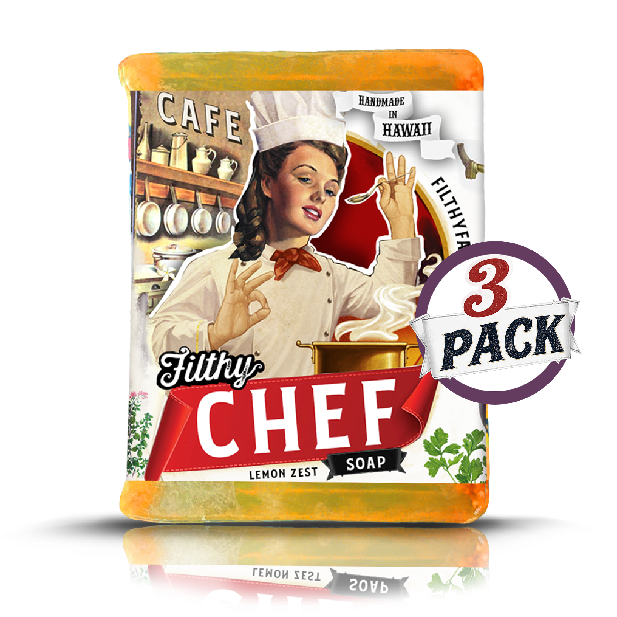 Filthy Chef Soap - Lemon Zest 3 pack by Filthy Farmgirl