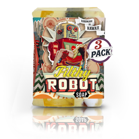 Filthy Robot Soap - Cyber Mint Spice 3 pack by Filthy Farmgirl