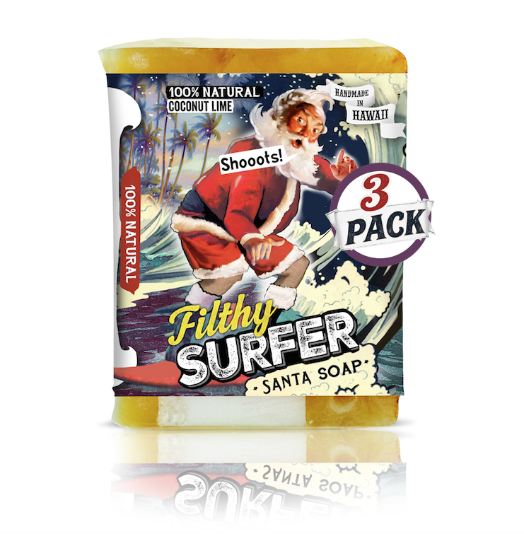 Filthy Surfer - Santa Soap 3 pack by Filthy Farmgirl