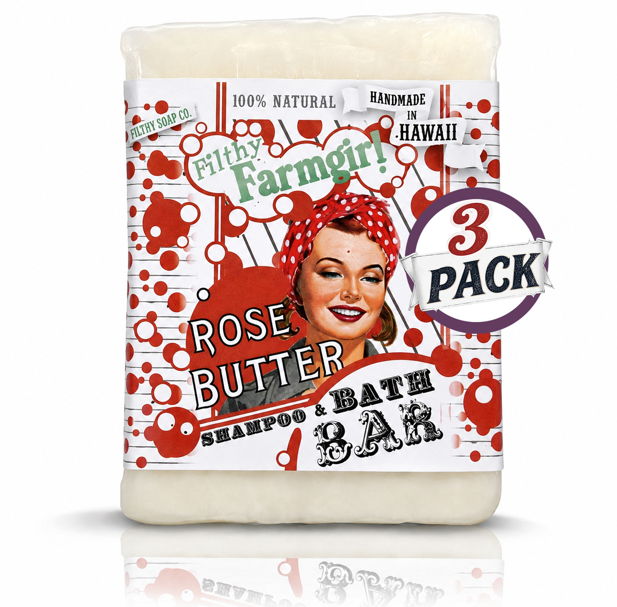 Rose Butter - Bath Bar 3 pack by Filthy Farmgirl