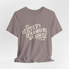 Filthy Farmgirl Soap Co. logo t-shirt in Pebble Brown, unisex 100% cotton BELLA+CANVAS tee