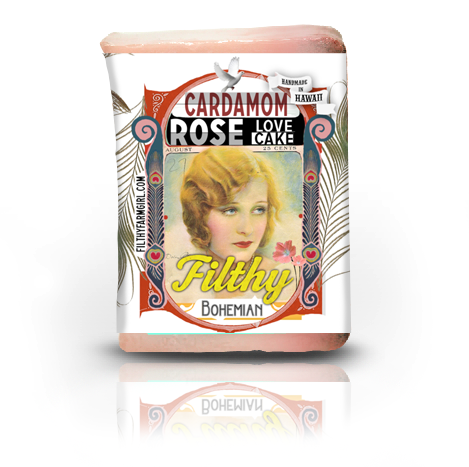 Cardamom Rose Love Cake soap bar by Filthy Farmgirl
