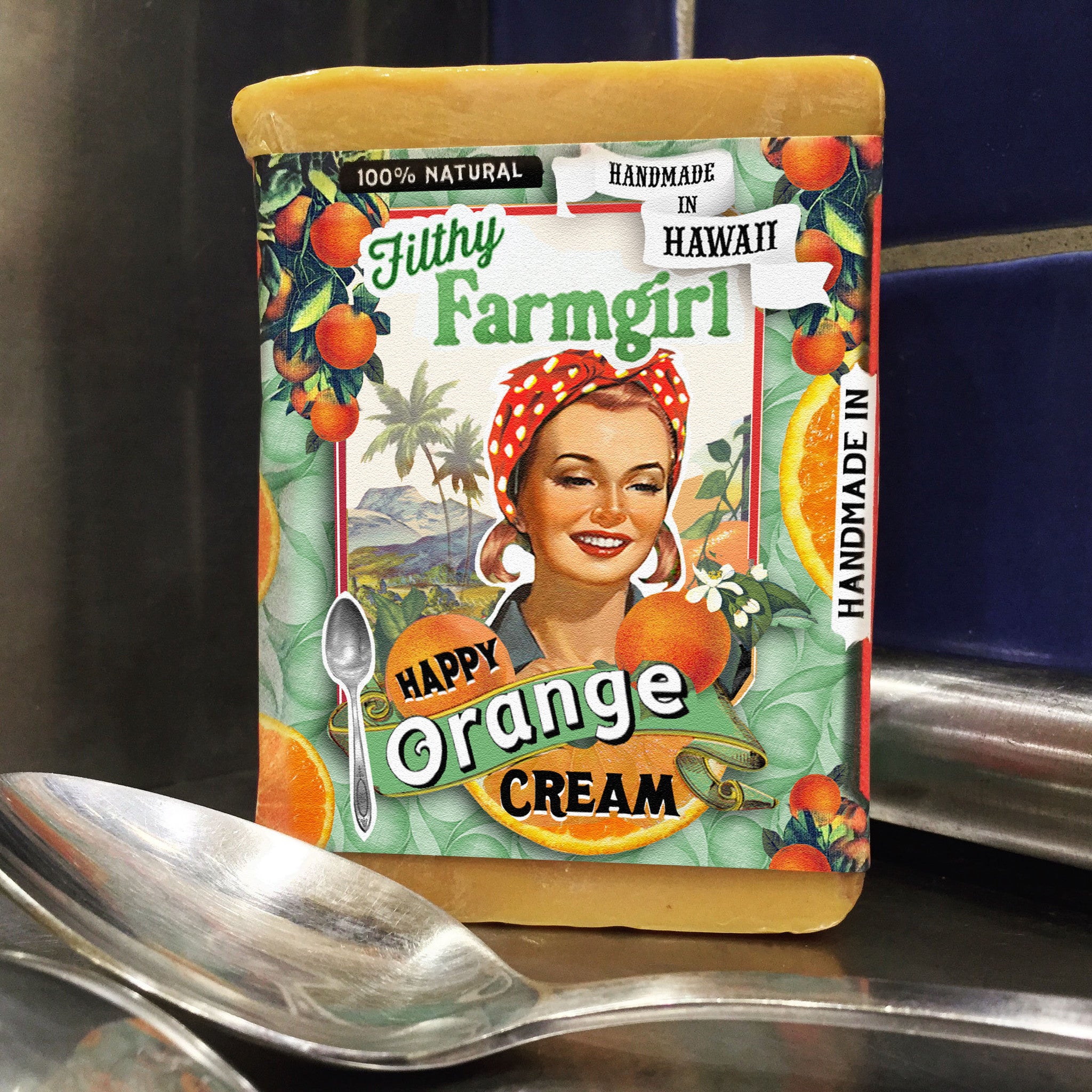Happy Orange Cream soap bar by Filthy Farmgirl