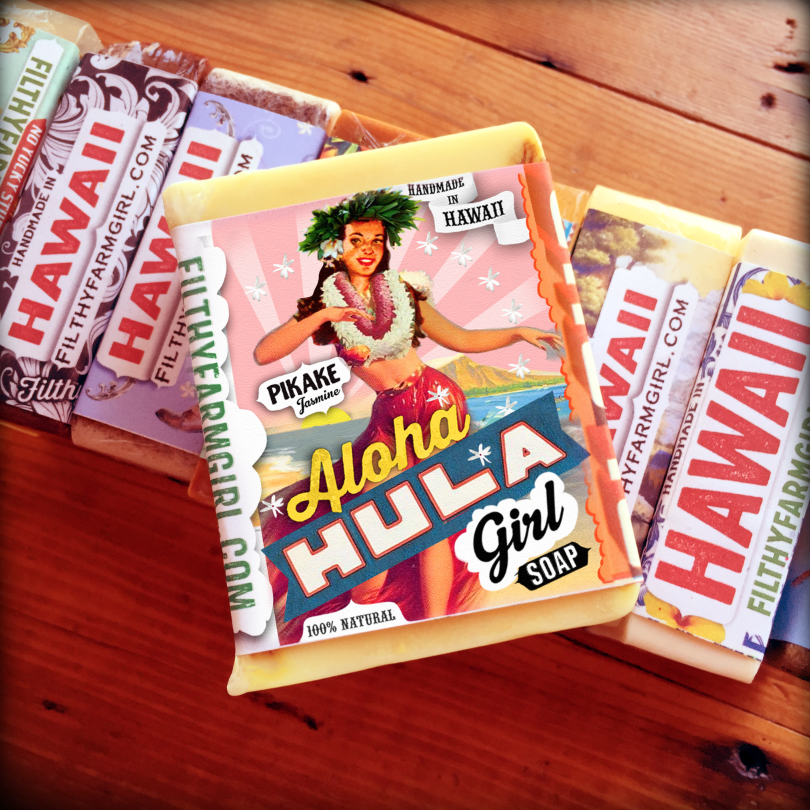 Aloha Hula Girl Soap bar by Filthy Farmgirl