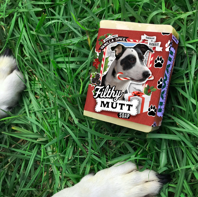 Filthy Mutt Xmas Dog Soap bar by Filthy Farmgirl