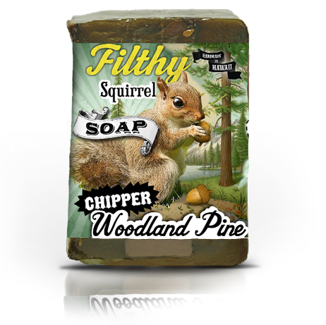 Filthy Squirrel-Chipper Woodland Pine soap bar by Filthy Farmgirl