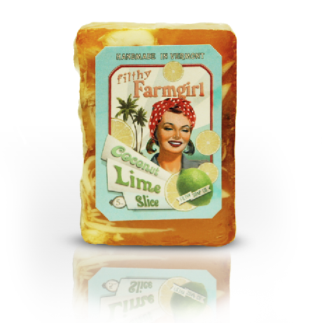 Coconut Lime Slice soap bar by Filthy Farmgirl